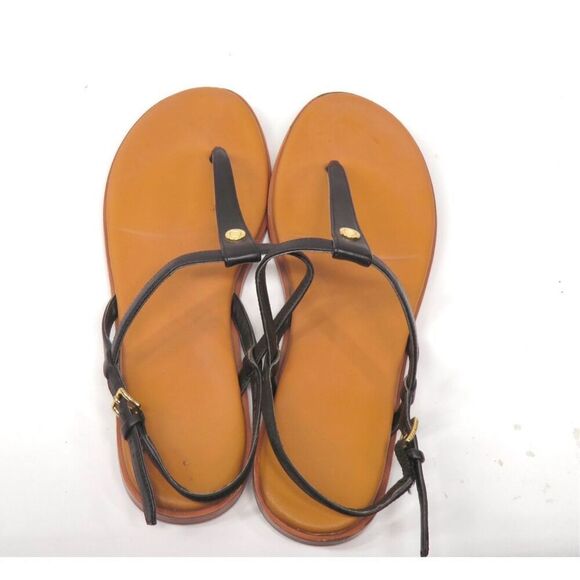 Cole Haan Flora Black Leather Adjustable Toe Sandals Slingback Women 7 - Picture 9 of 9